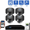 8-Channel H.265 IP System with 5MP 4X Optical Motorized Zoom Autofocus Dome Cameras