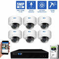 8-Channel 5MP IP POE System with 4 × Varifocal 4X Optical Zoom Dome Cameras & 4K NVR